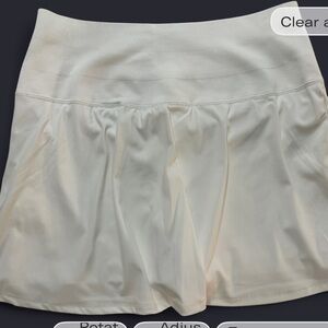 Lucky In Love White Tennis or Golf  Skort with Pocket and shorts underneath